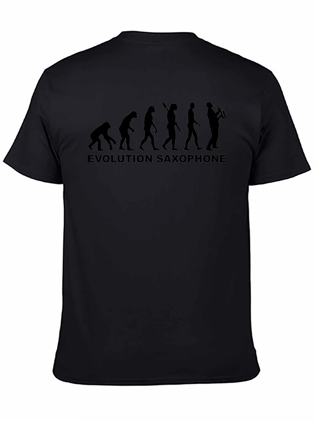 Evolution Saxophone Mens T-Shirt - Black