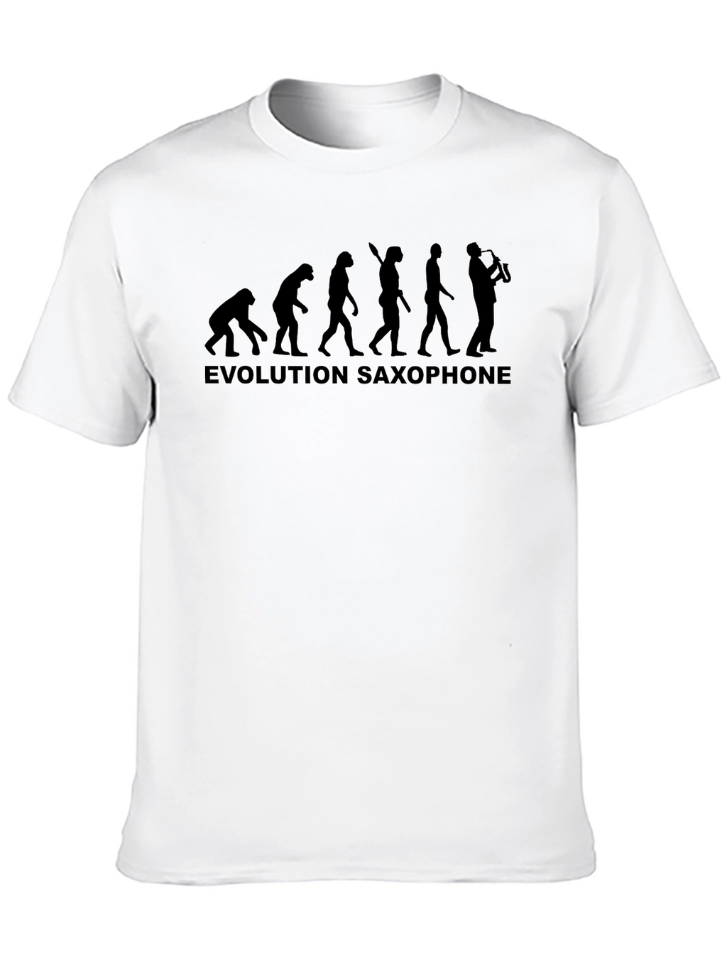 Evolution Saxophone Mens T-Shirt - Black