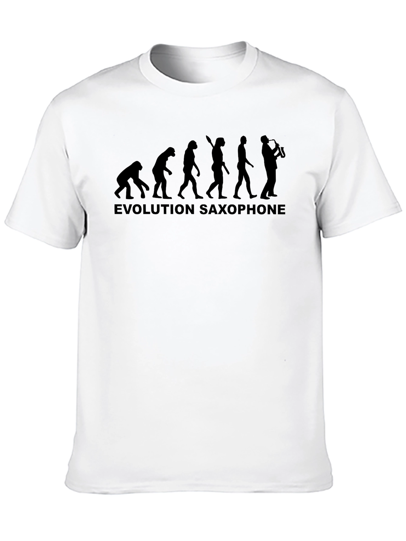 Evolution Saxophone Mens T-Shirt - Black