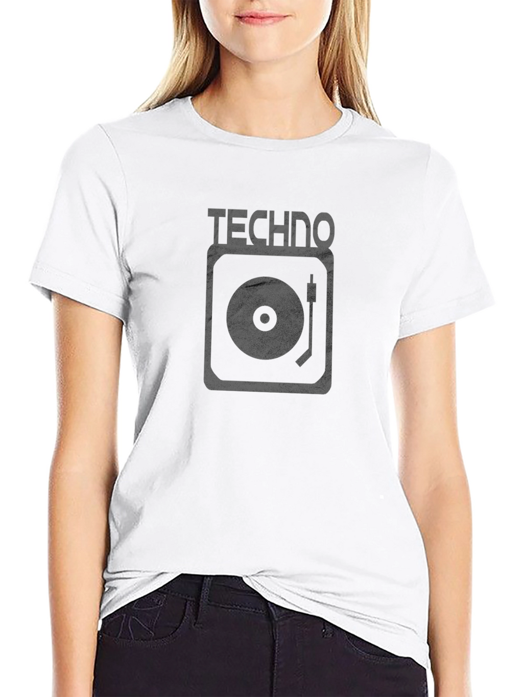 Techno Turntable T-Shirt - Classic DJ Music Tee