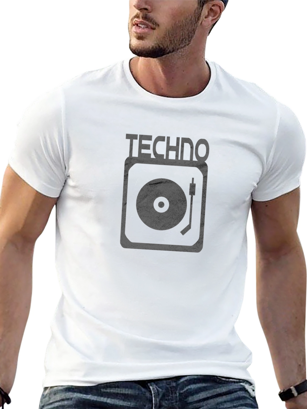 Techno Turntable T-Shirt - Classic DJ Music Tee