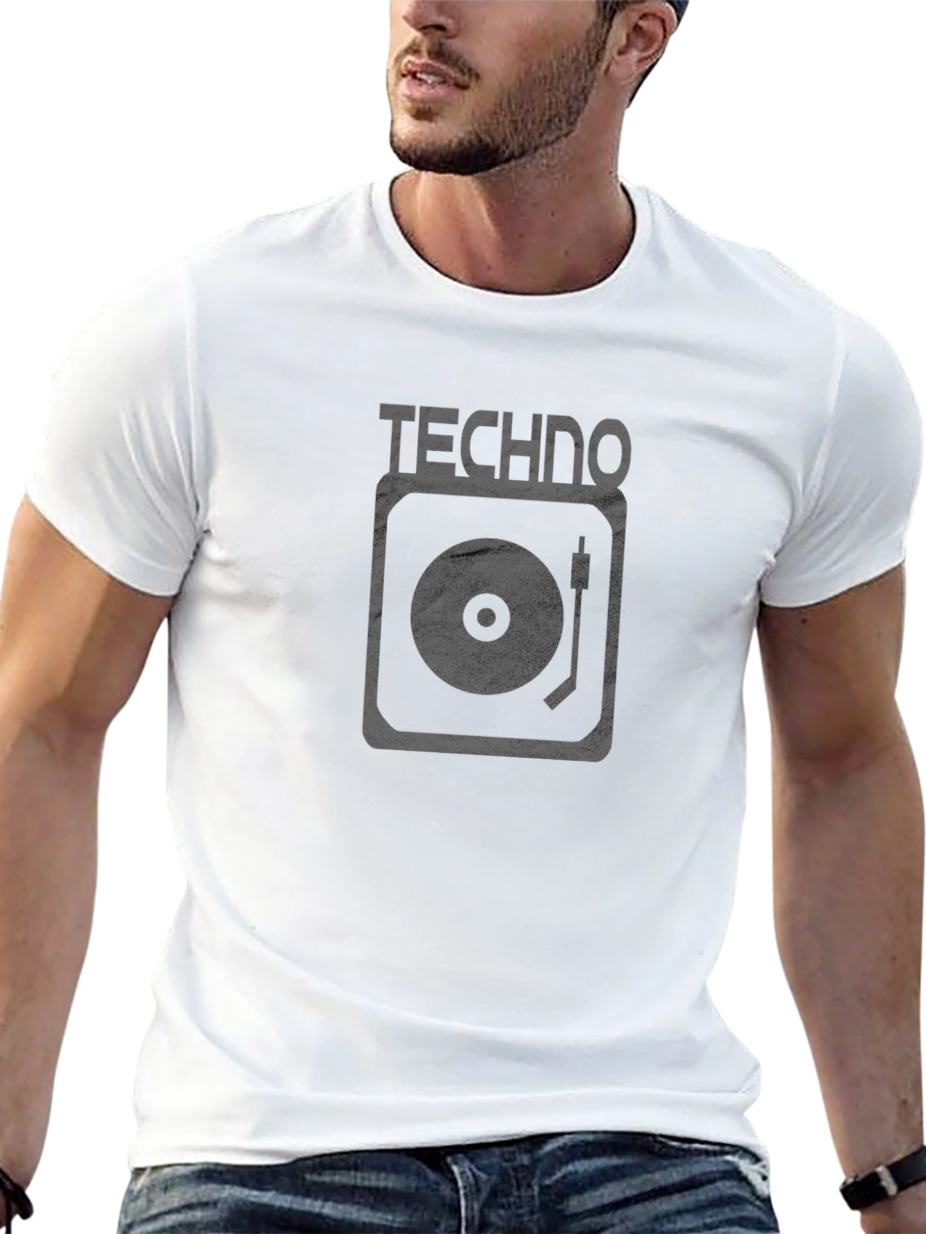 Techno Turntable T-Shirt - Classic DJ Music Tee