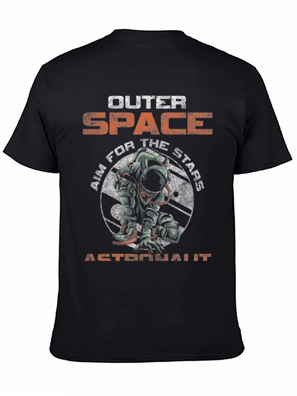 Outer Space Astronaut Graphic Tee - Black
