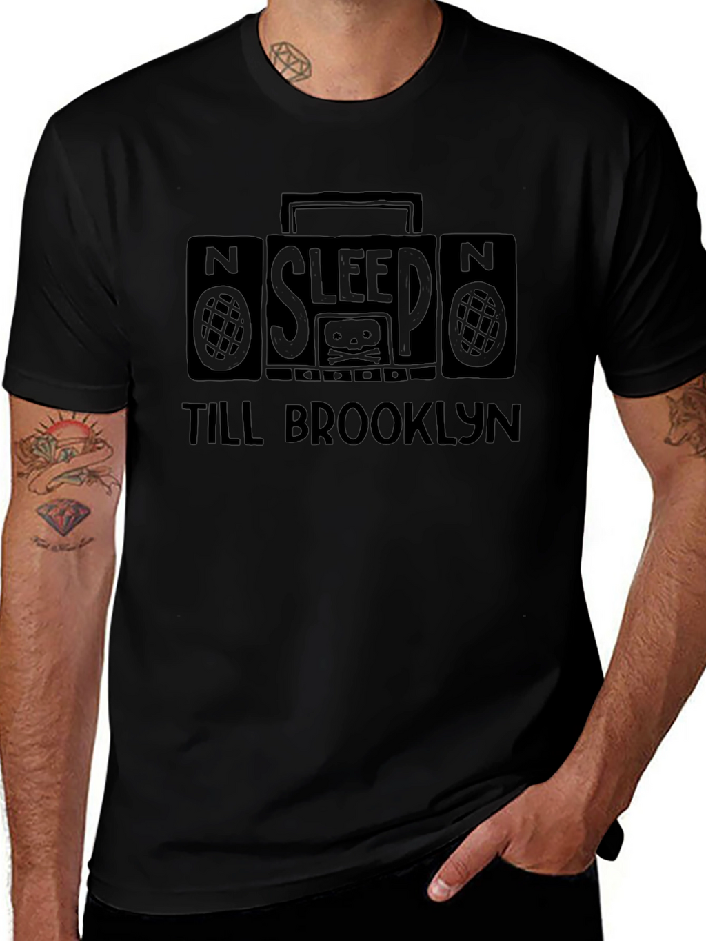 Sleep Till Brooklyn Graphic T-Shirt - Mens Black Tee