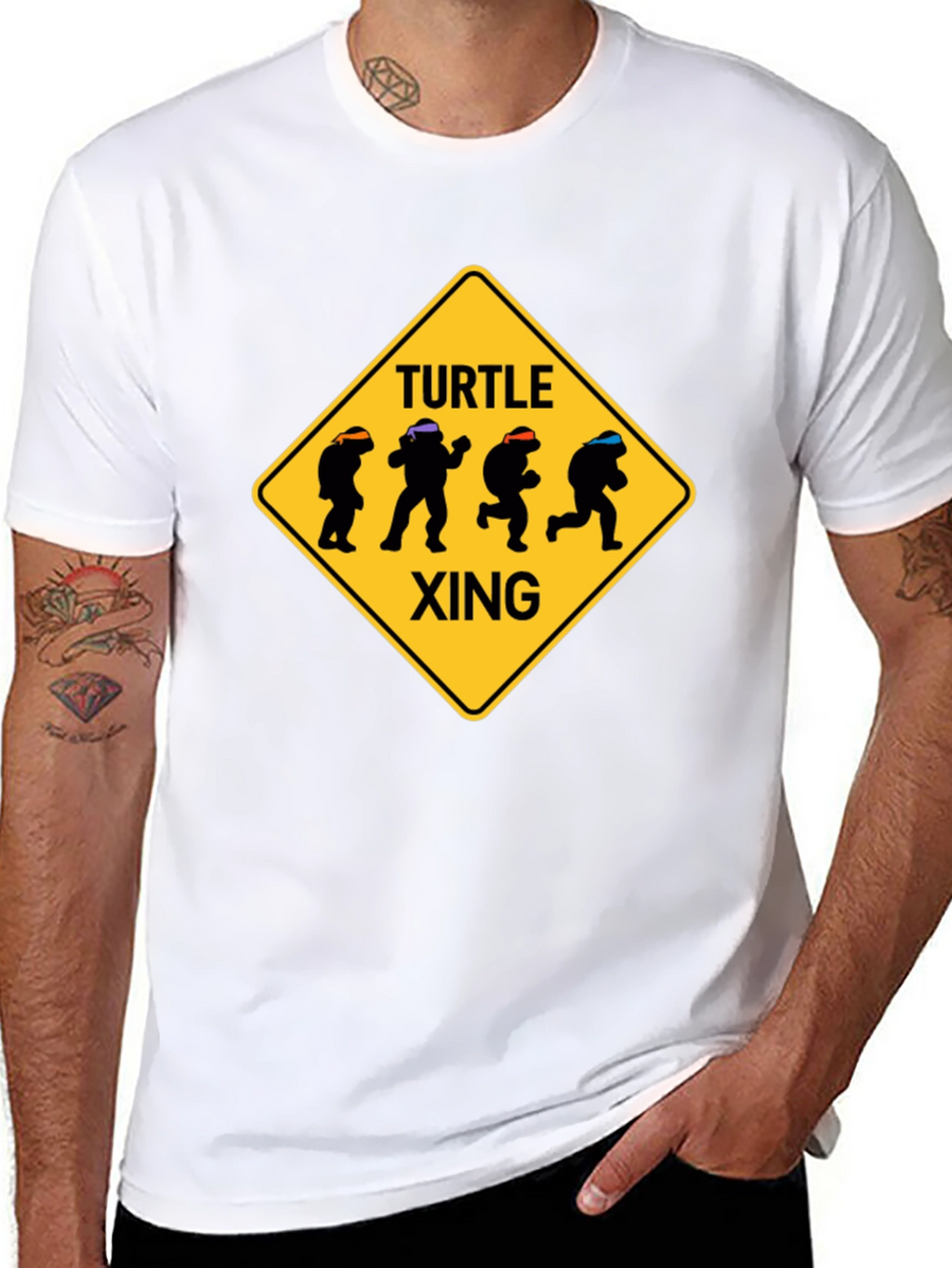 Turtle Xing T-Shirt - Ninja Turtle Crossing Tee