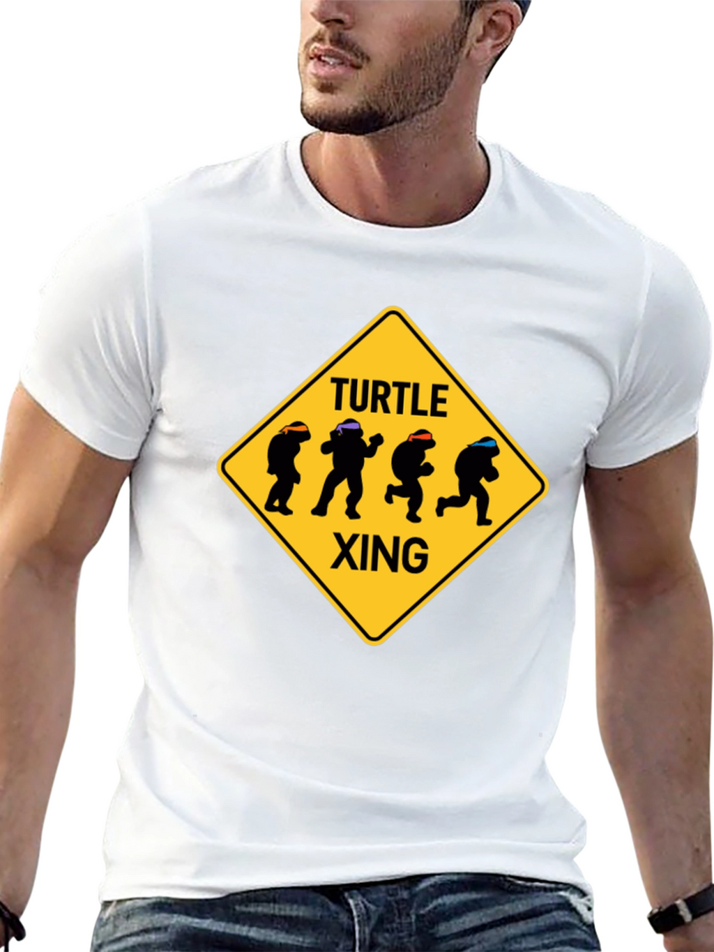 Turtle Xing T-Shirt - Ninja Turtle Crossing Tee