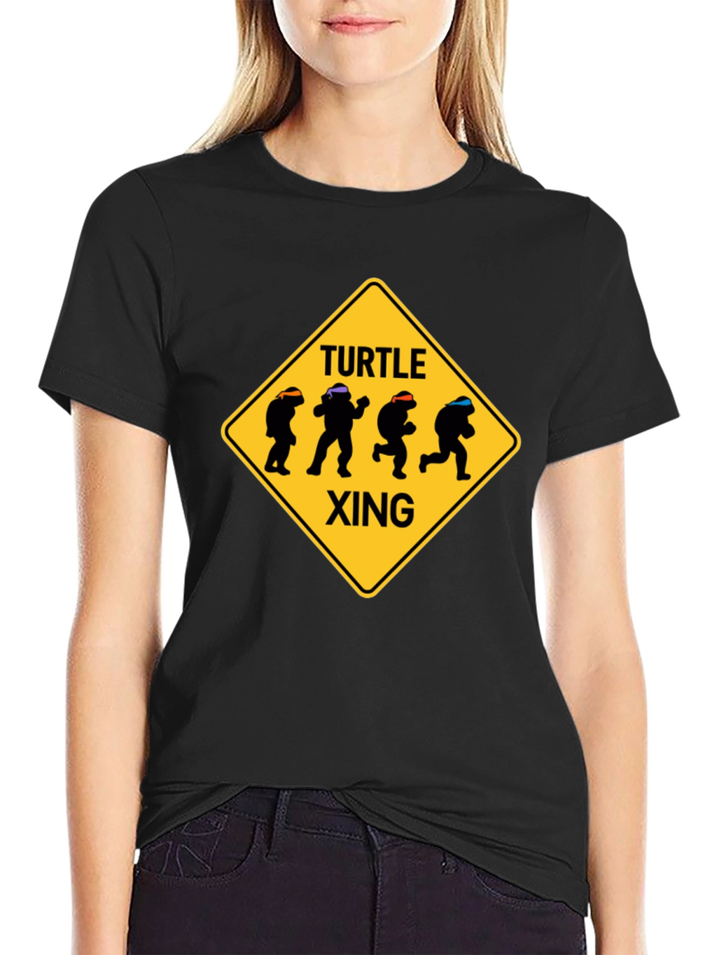 Turtle Xing T-Shirt - Ninja Turtle Crossing Tee