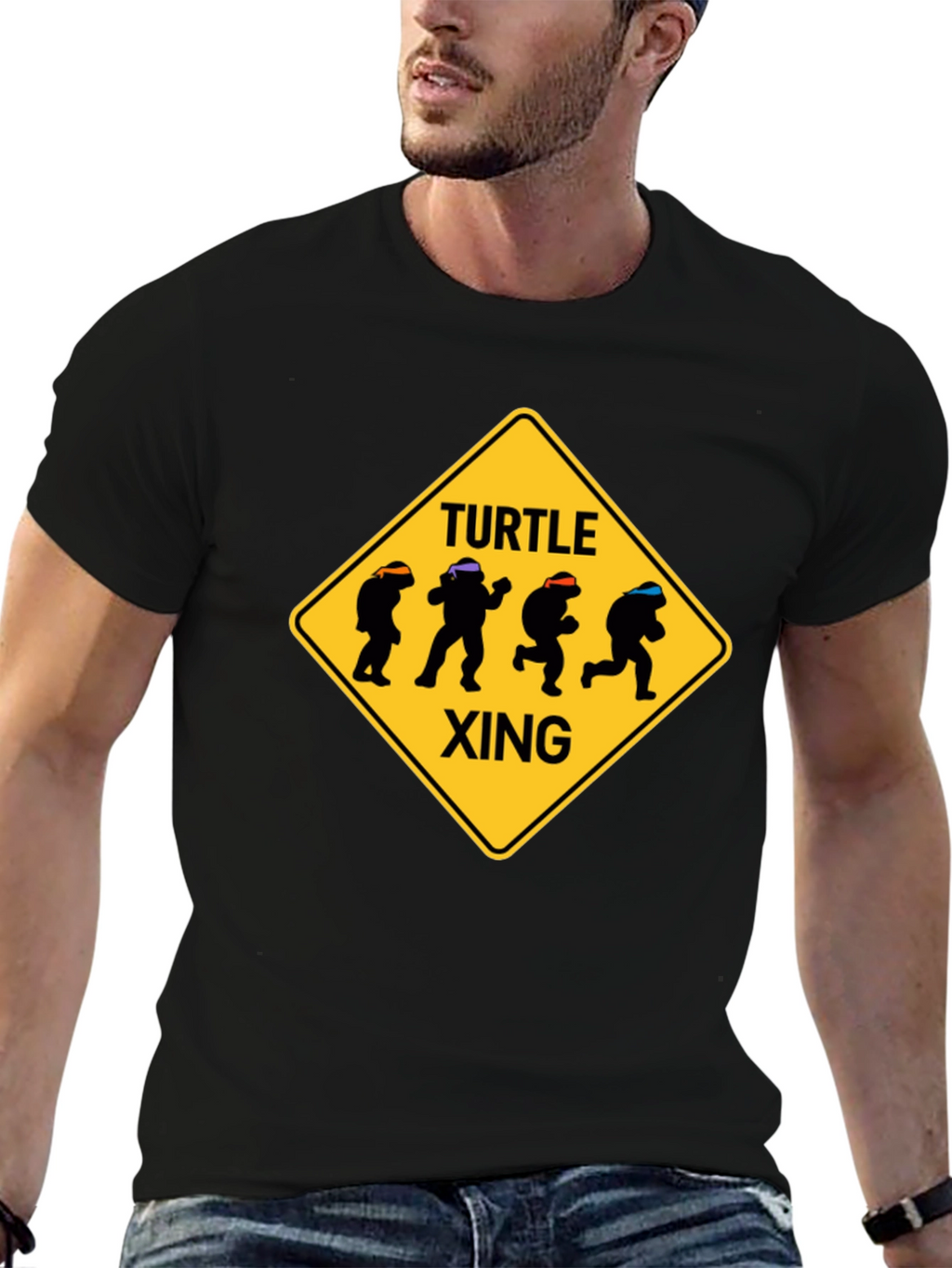 Turtle Xing T-Shirt - Ninja Turtle Crossing Tee