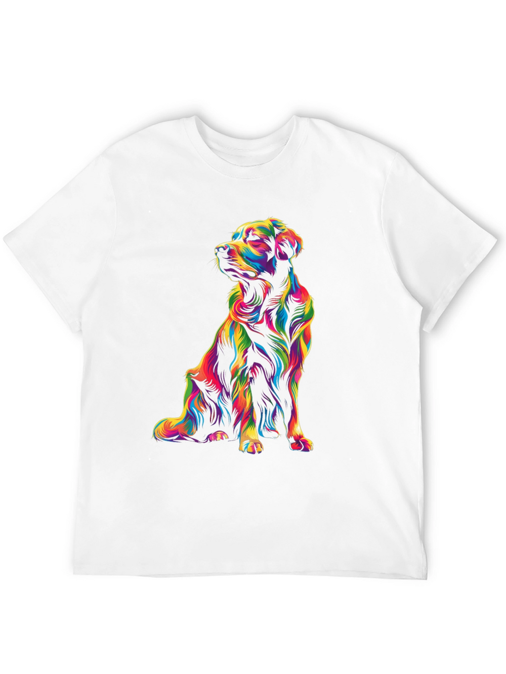 Vibrant Dog Graphic T-Shirt