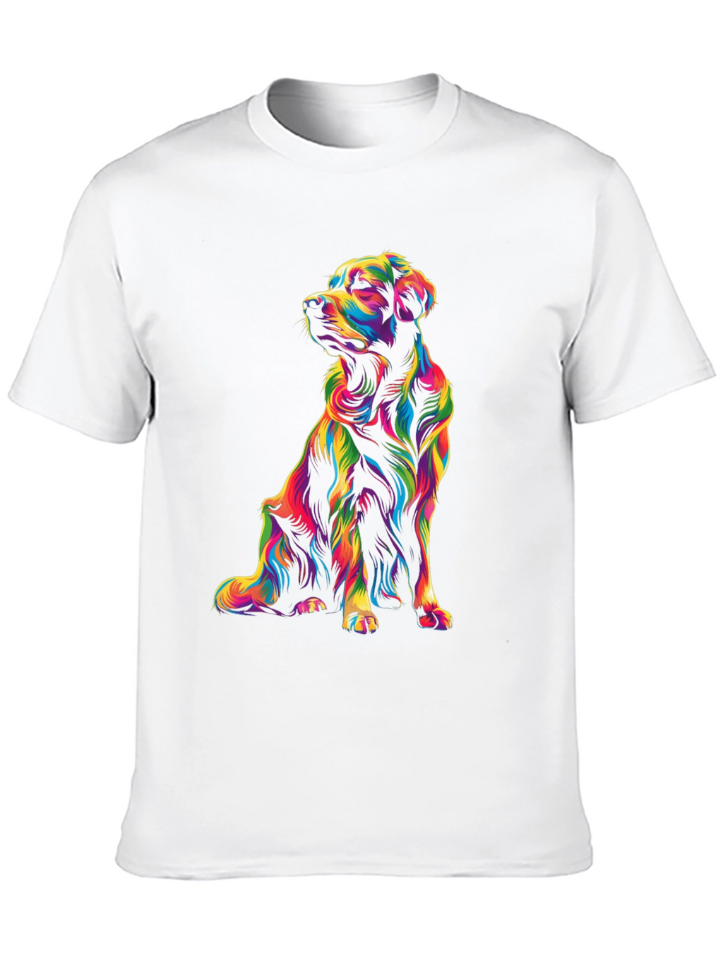 Vibrant Dog Graphic T-Shirt