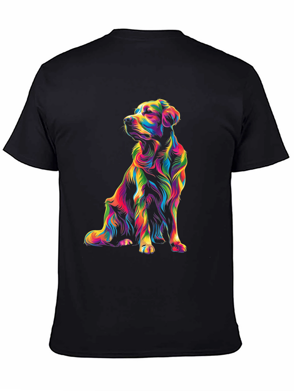 Vibrant Dog Graphic T-Shirt