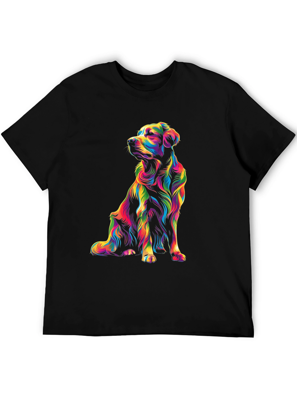 Vibrant Dog Graphic T-Shirt