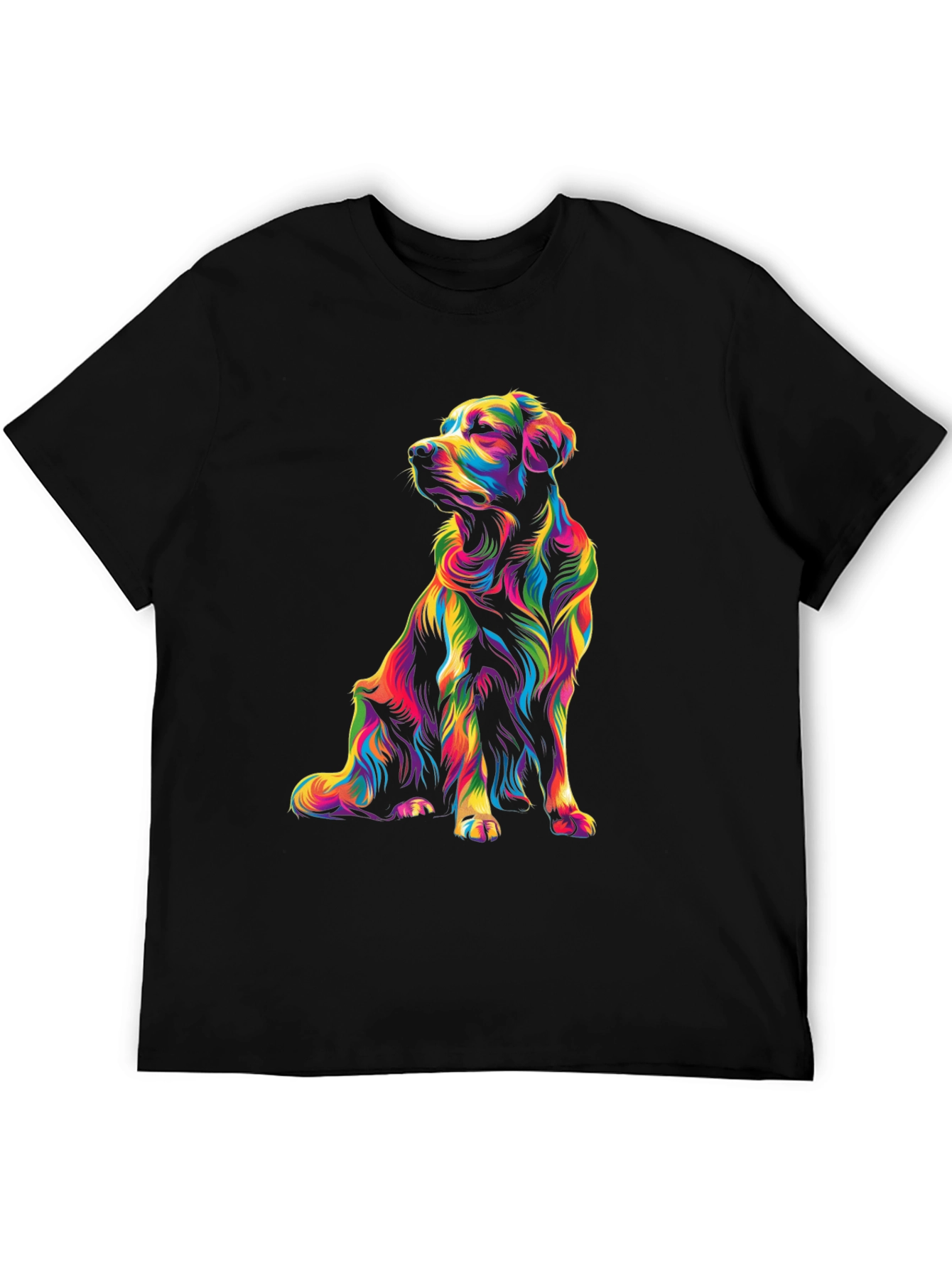 Vibrant Dog Graphic T-Shirt