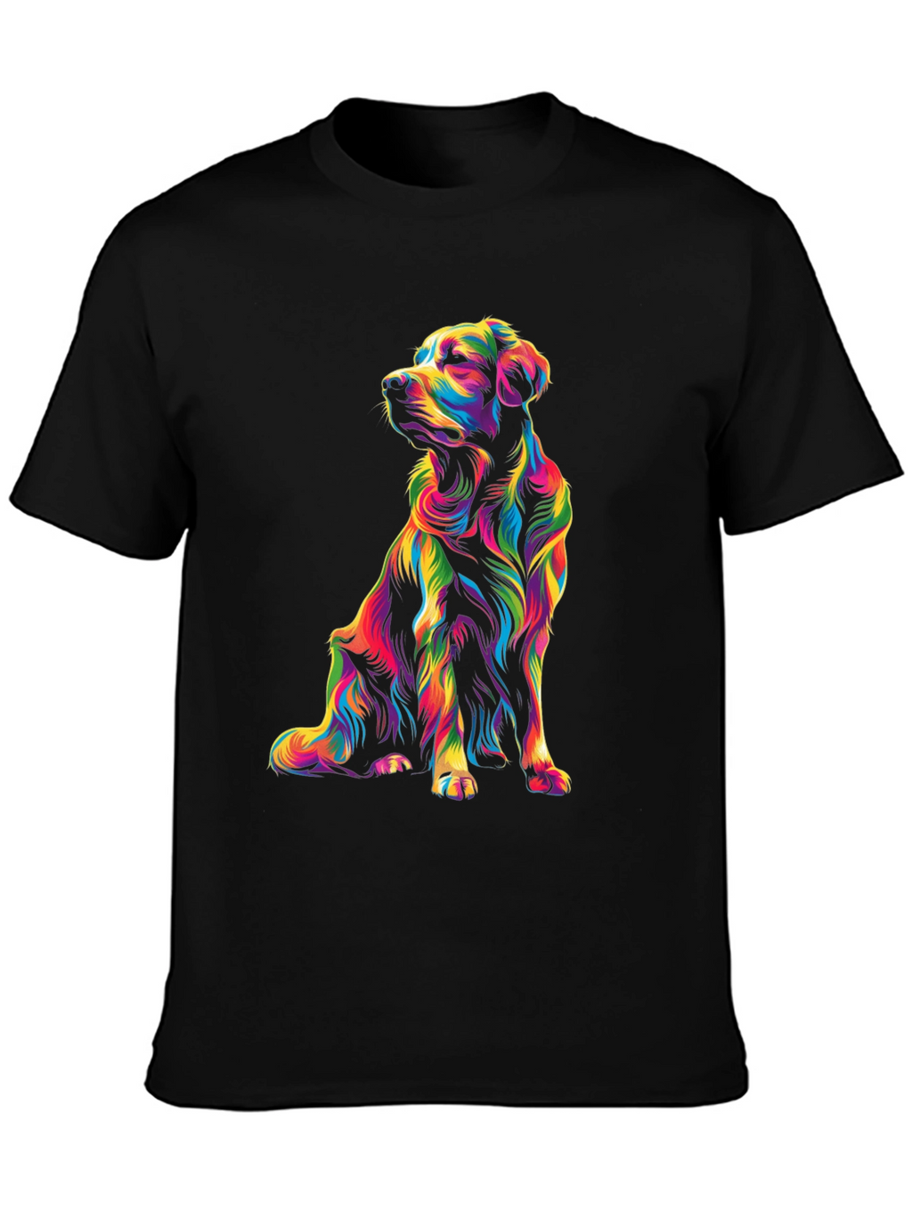 Vibrant Dog Graphic T-Shirt