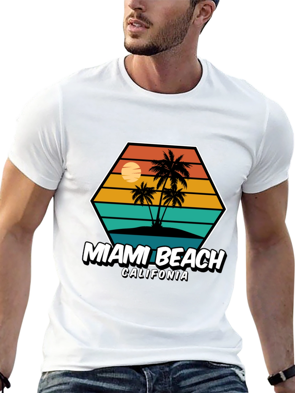 Miami Beach California Graphic Tee