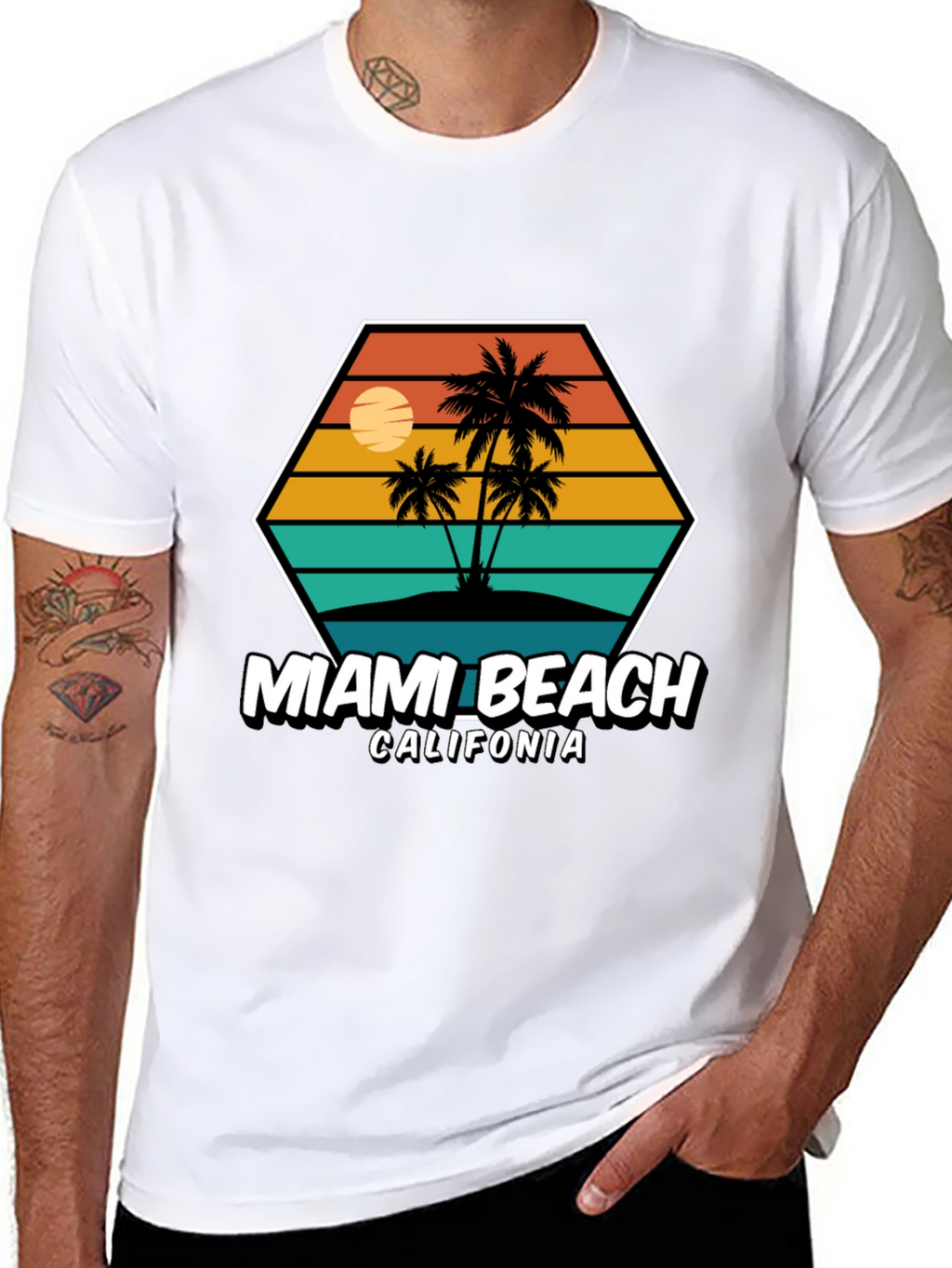 Miami Beach California Graphic Tee
