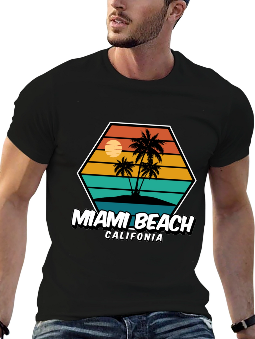 Miami Beach California Graphic Tee