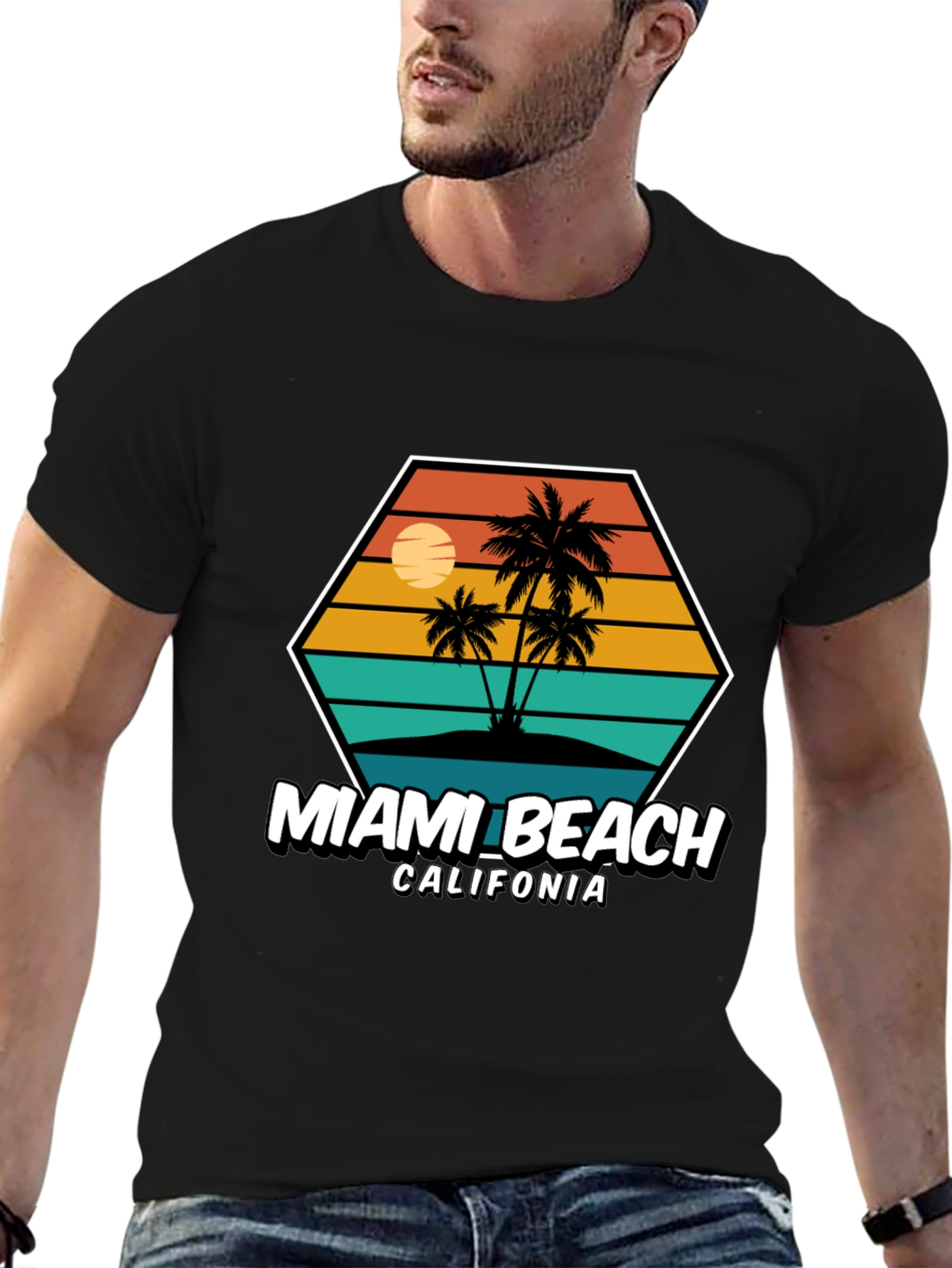 Miami Beach California Graphic Tee