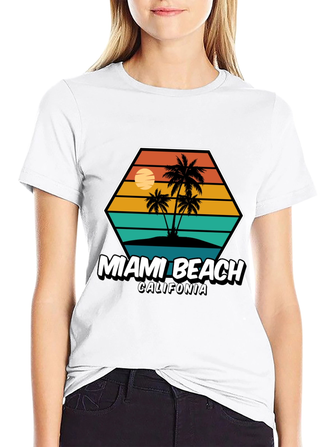 Miami Beach California Graphic Tee