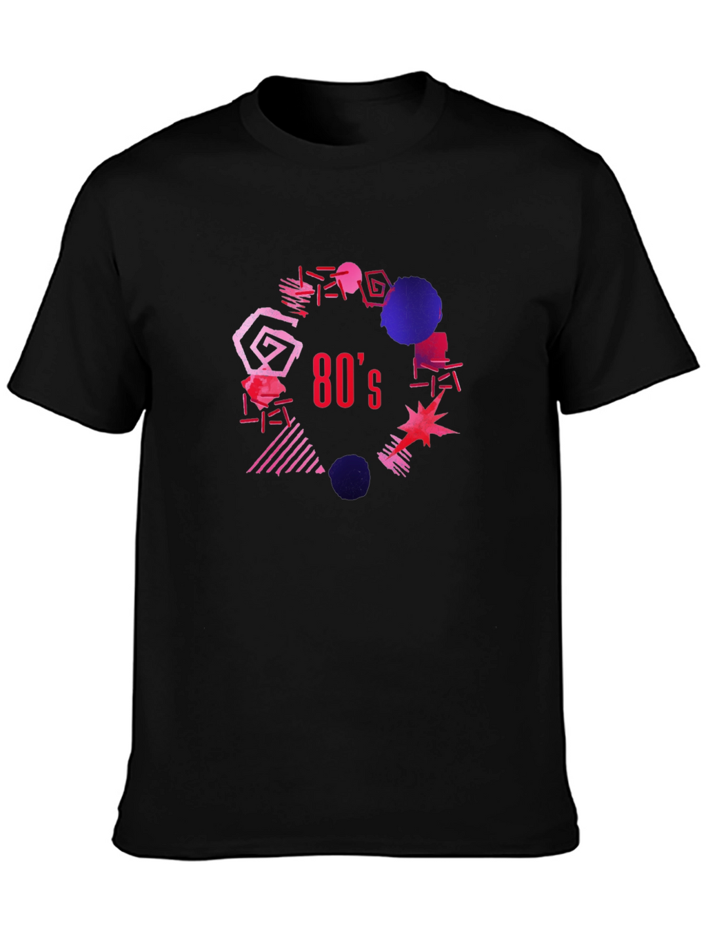 Retro 80s Graphic Tee - Black T-Shirt