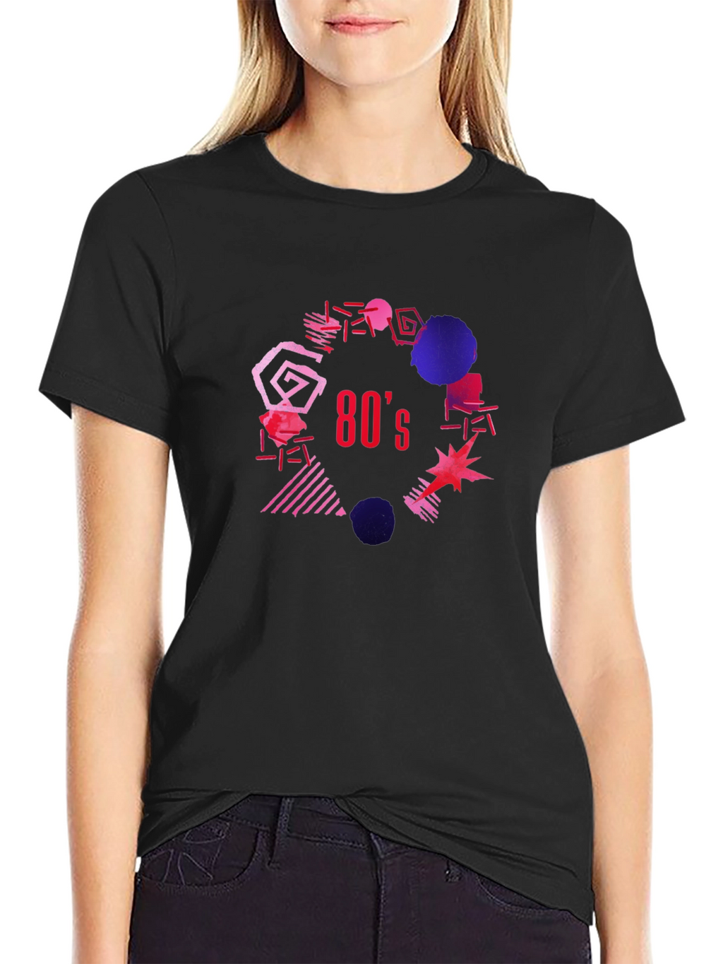 Retro 80s Graphic Tee - Black T-Shirt
