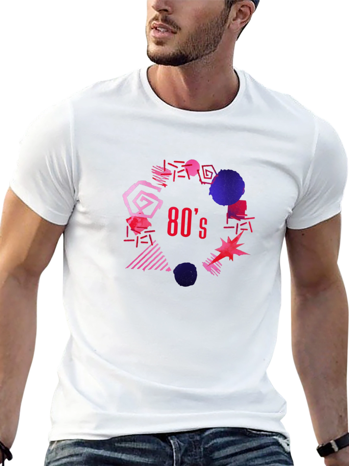 Retro 80s Graphic Tee - Black T-Shirt