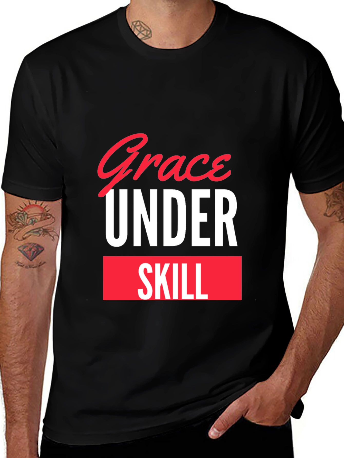 Grace Under Skill Black T-Shirt