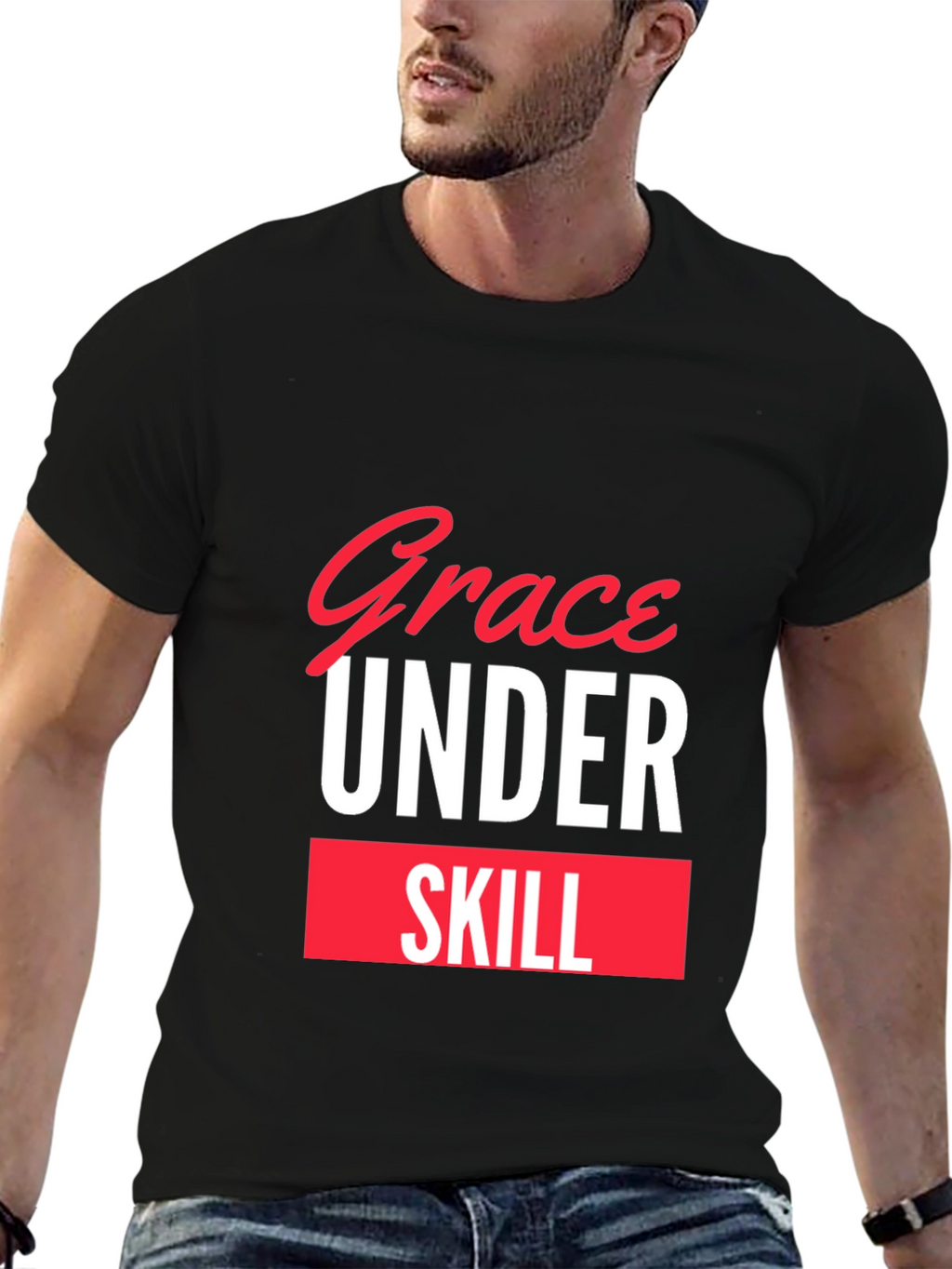 Grace Under Skill Black T-Shirt