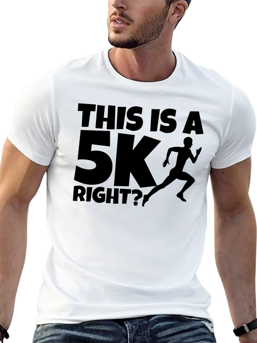 Funny Running T-Shirt - This Is A 5K Right?