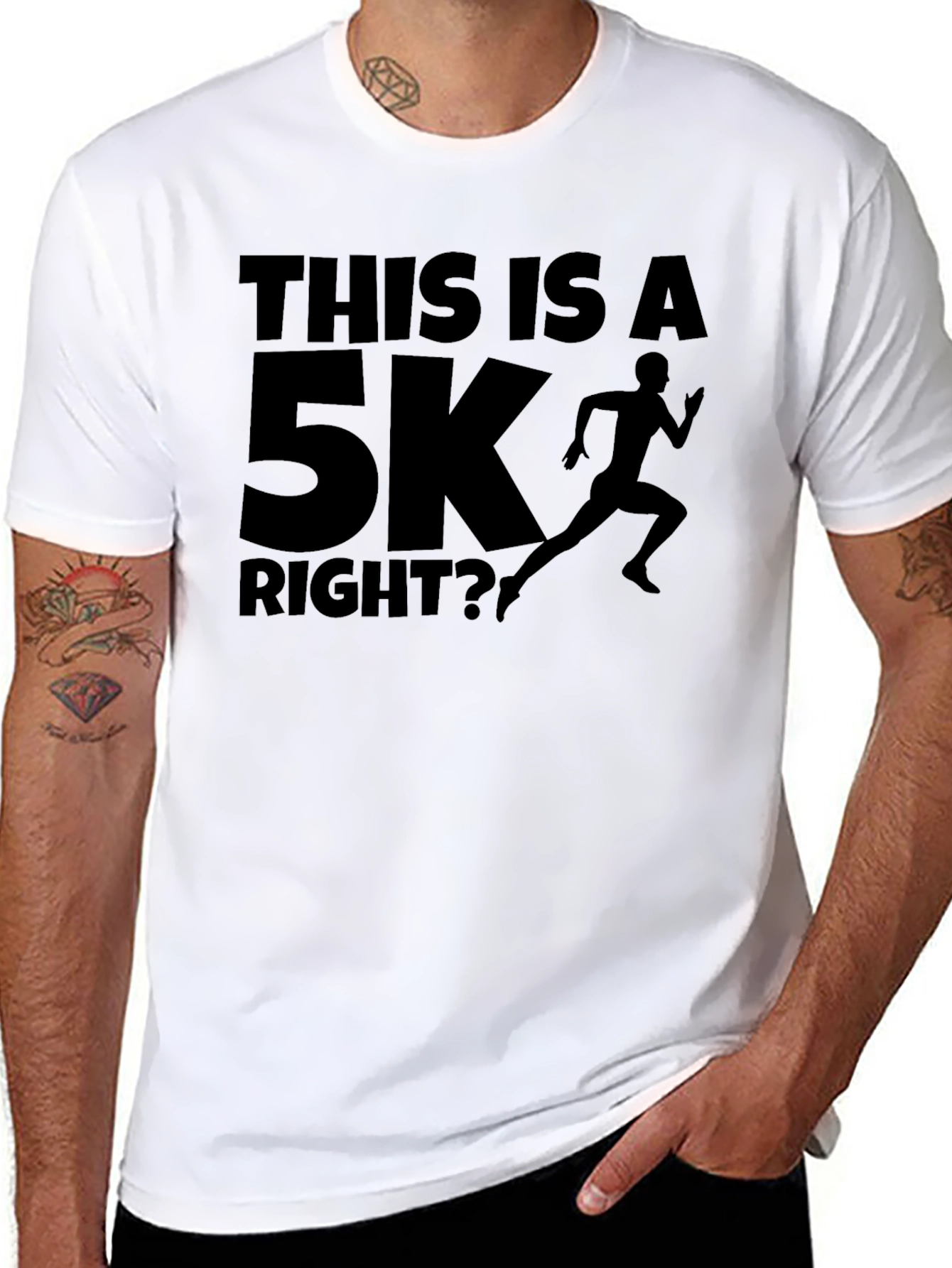 Funny Running T-Shirt - This Is A 5K Right?