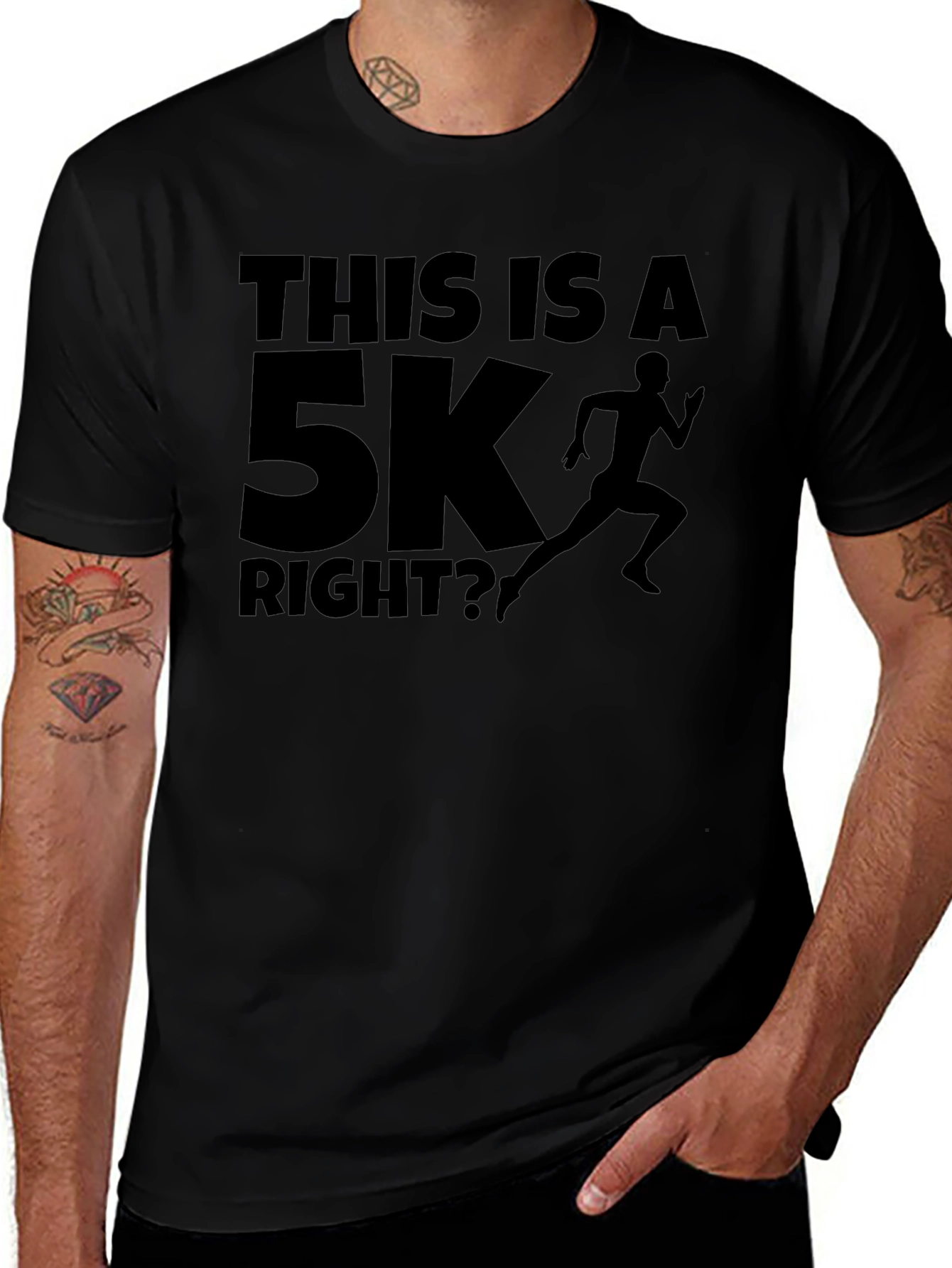 Funny Running T-Shirt - This Is A 5K Right?