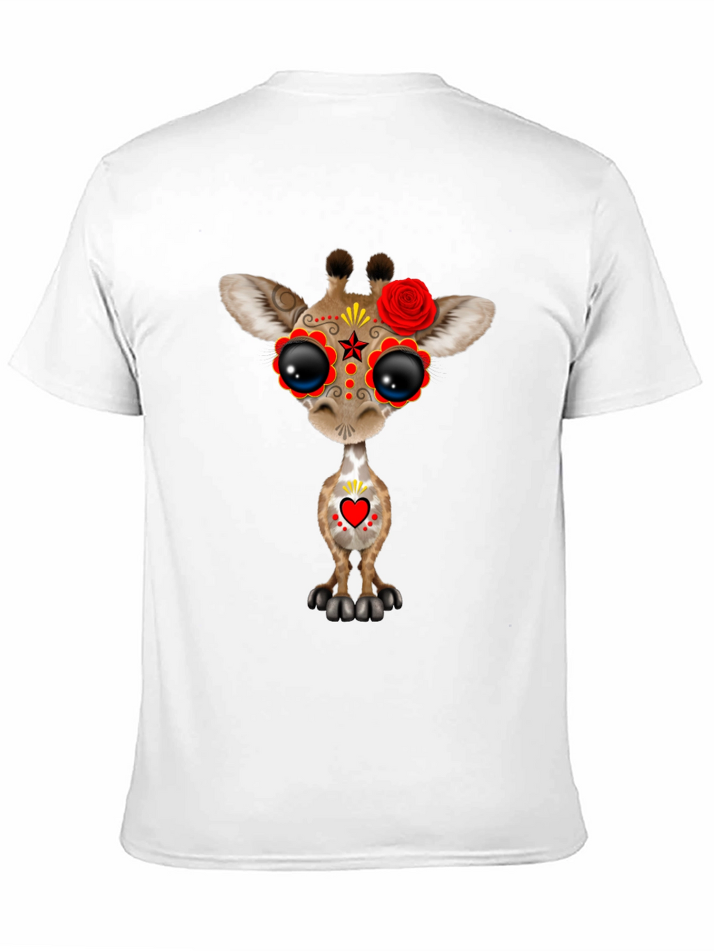 Sugar Skull Giraffe Black T-Shirt