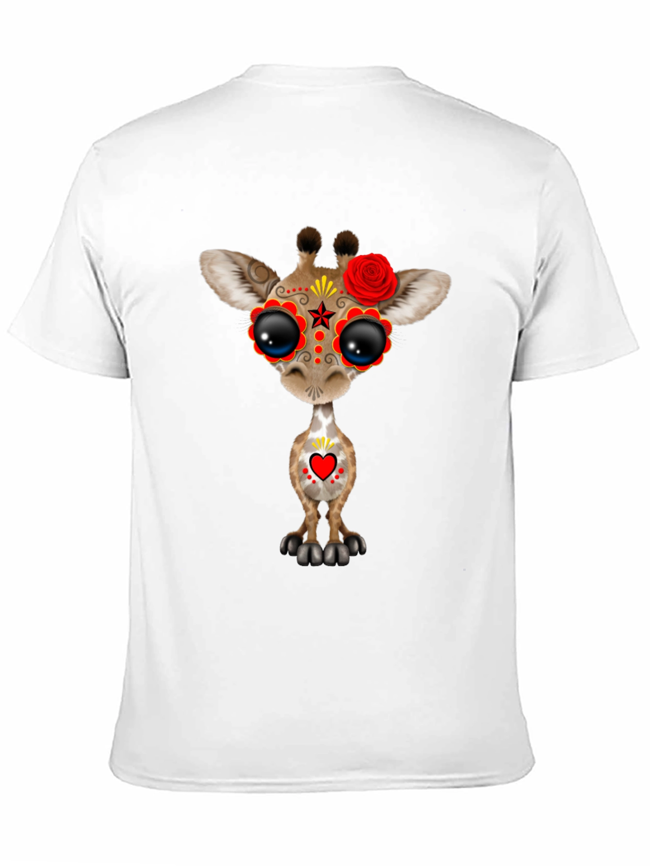 Sugar Skull Giraffe Black T-Shirt