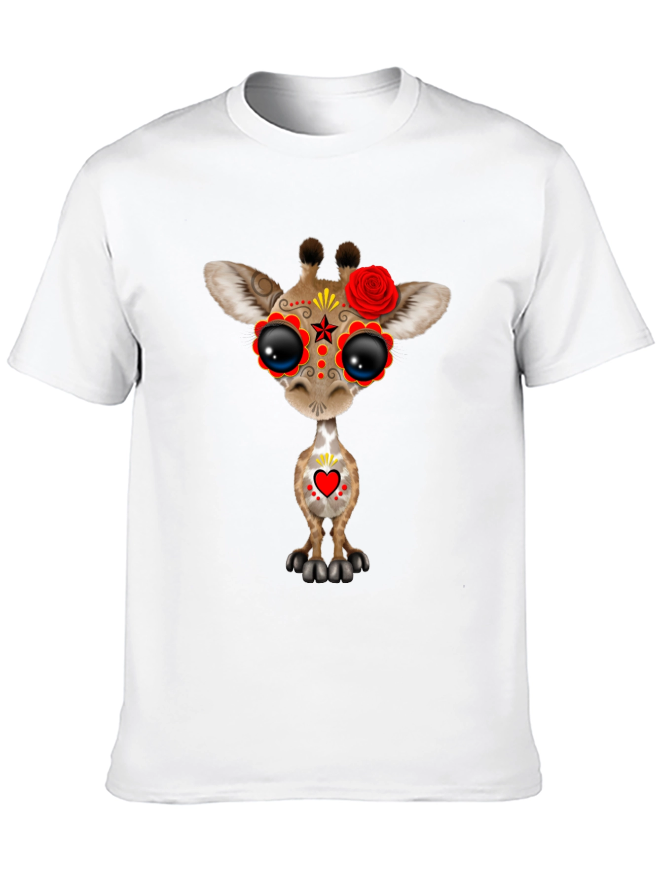 Sugar Skull Giraffe Black T-Shirt