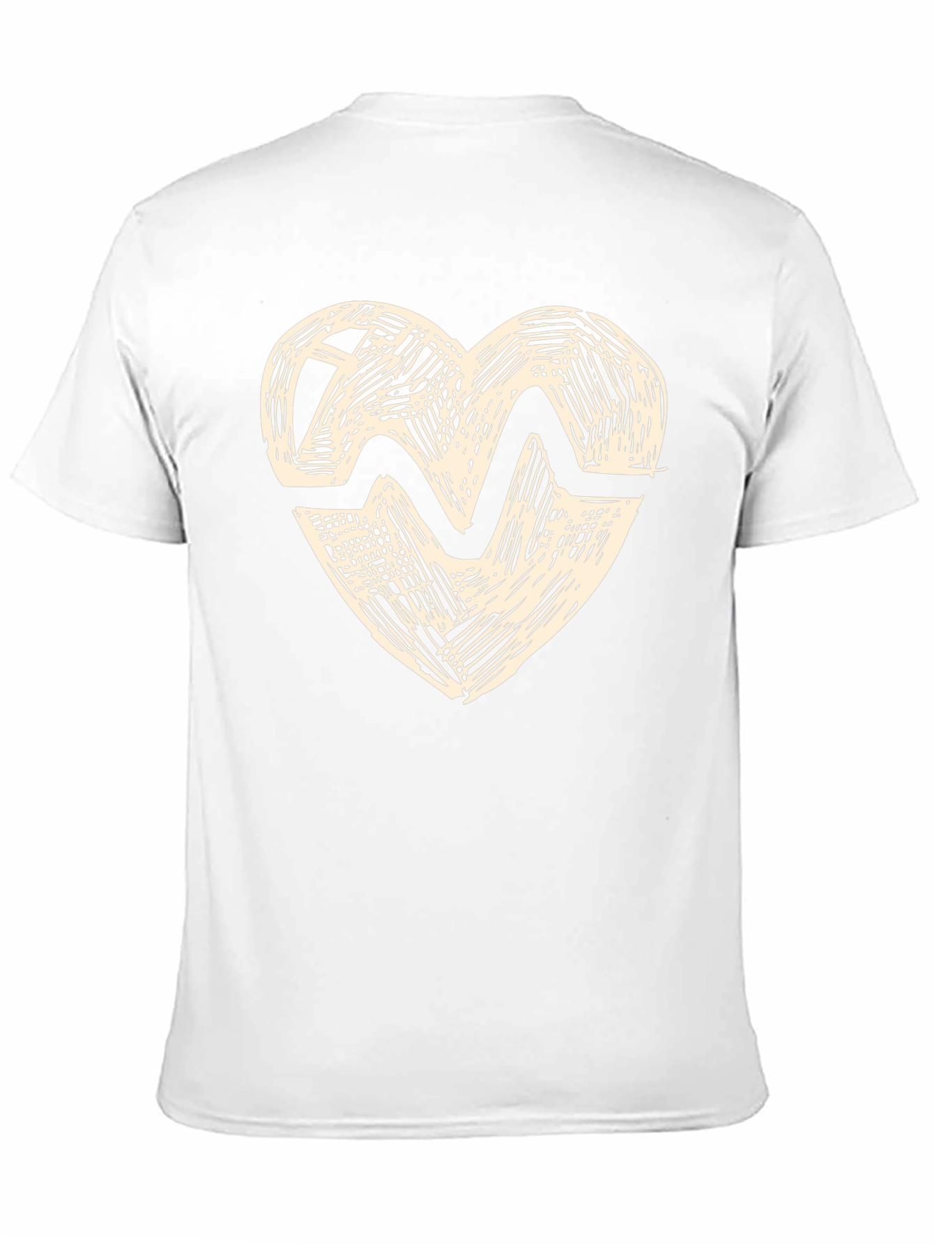 Heartbeat Graphic Print Crew Neck T-Shirt