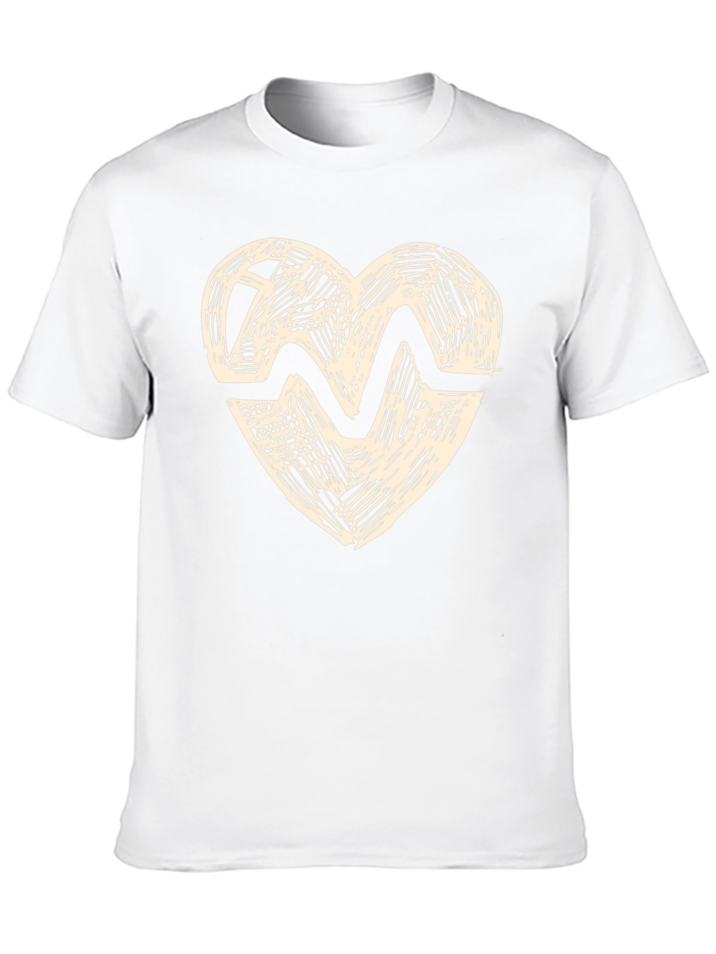 Heartbeat Graphic Print Crew Neck T-Shirt