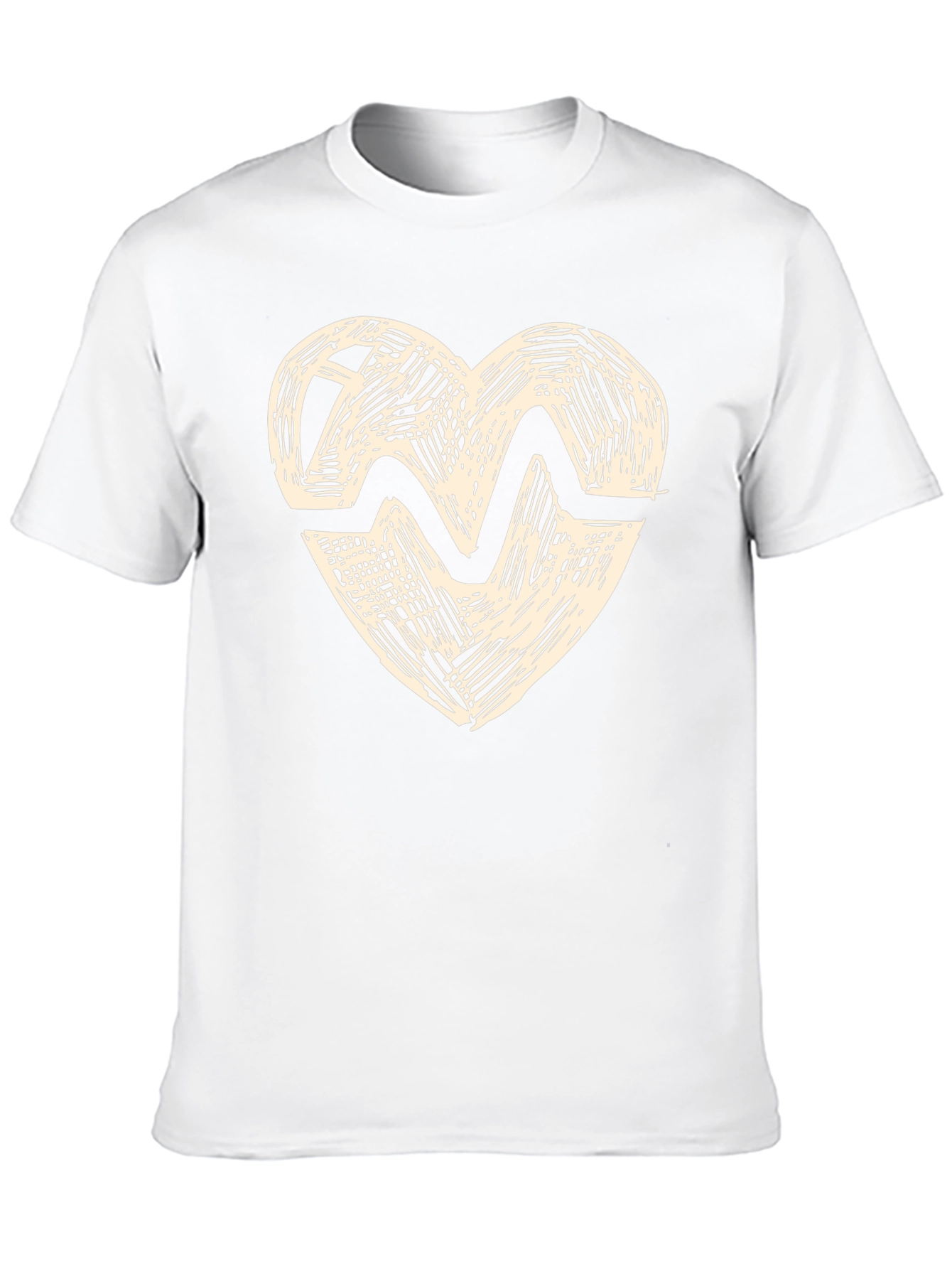 Heartbeat Graphic Print Crew Neck T-Shirt