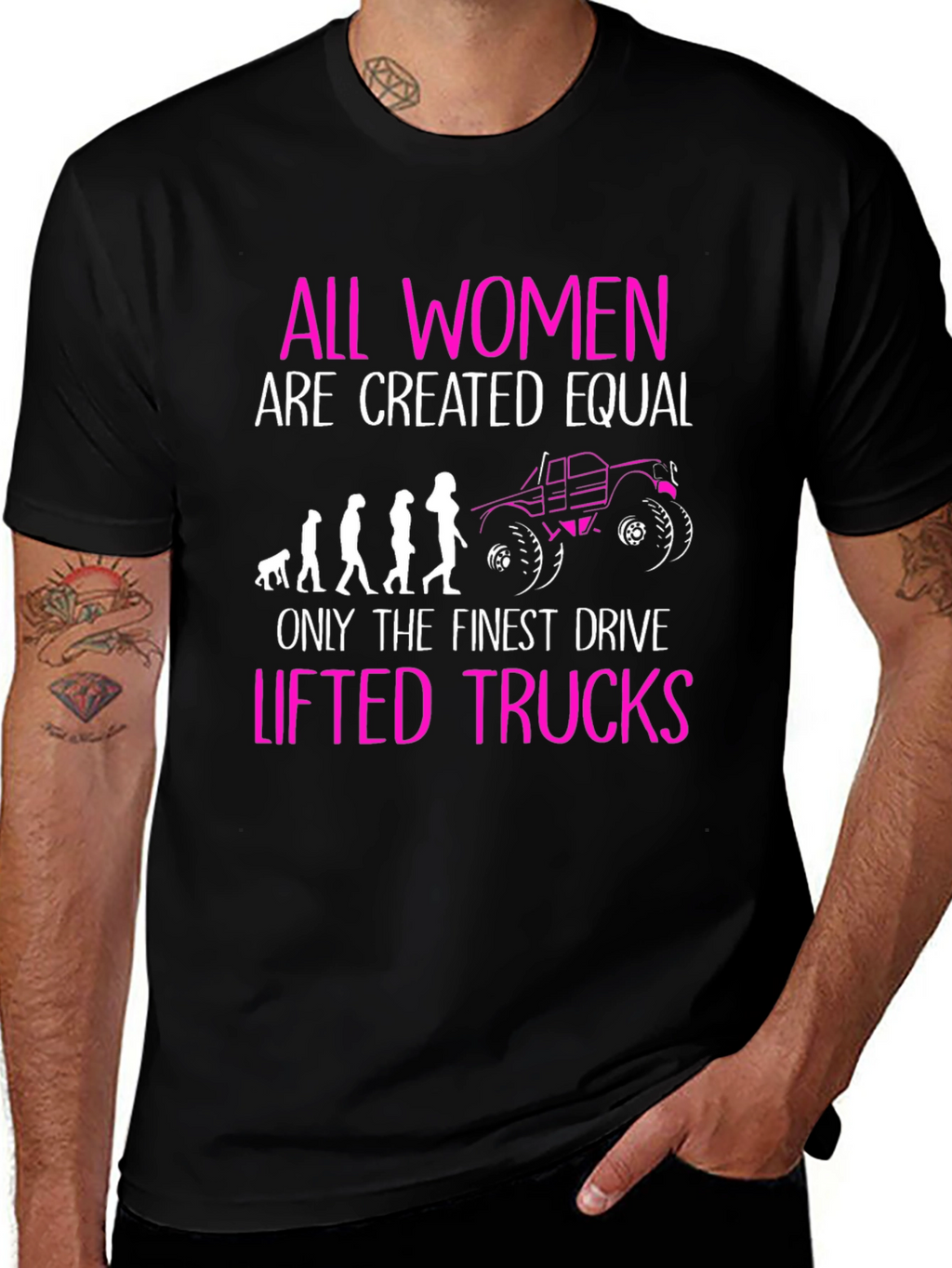 Women Drive Lifted Trucks T-Shirt Funny Graphic Tee