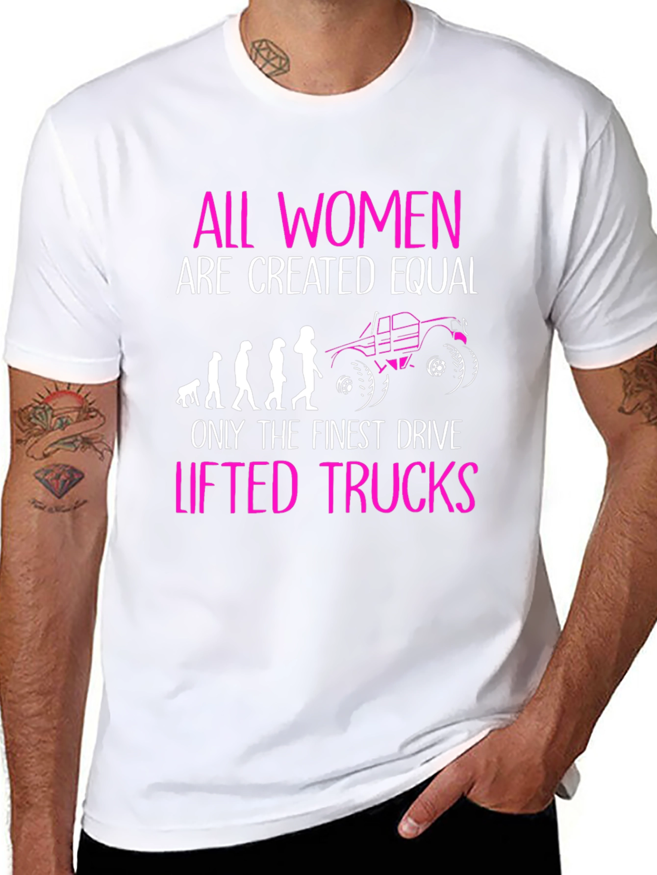Women Drive Lifted Trucks T-Shirt Funny Graphic Tee