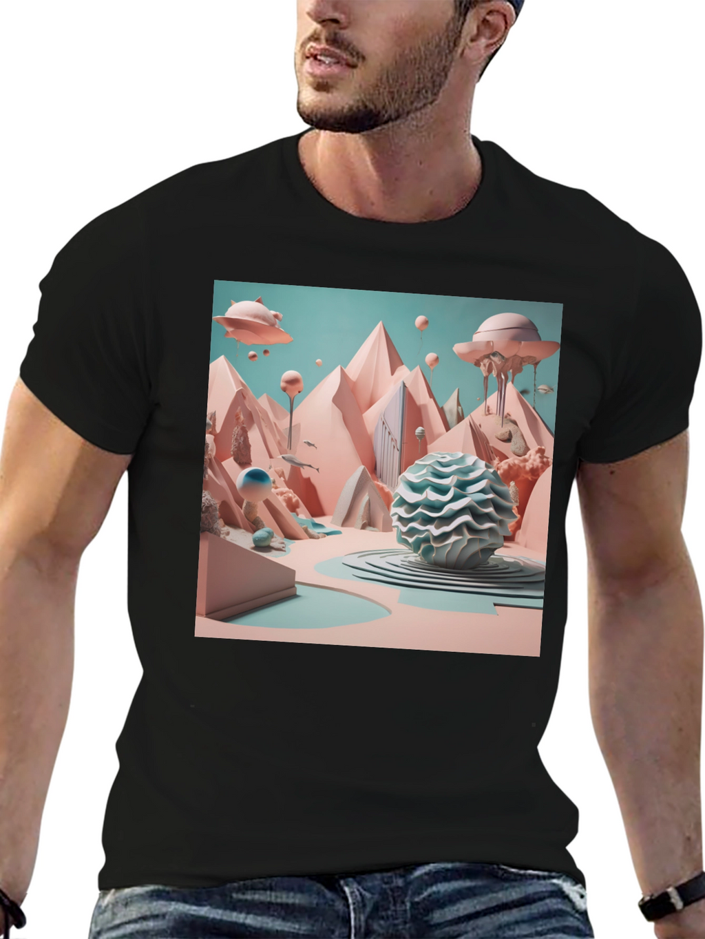 Surreal Landscape Graphic Tee - Stylish & Unique