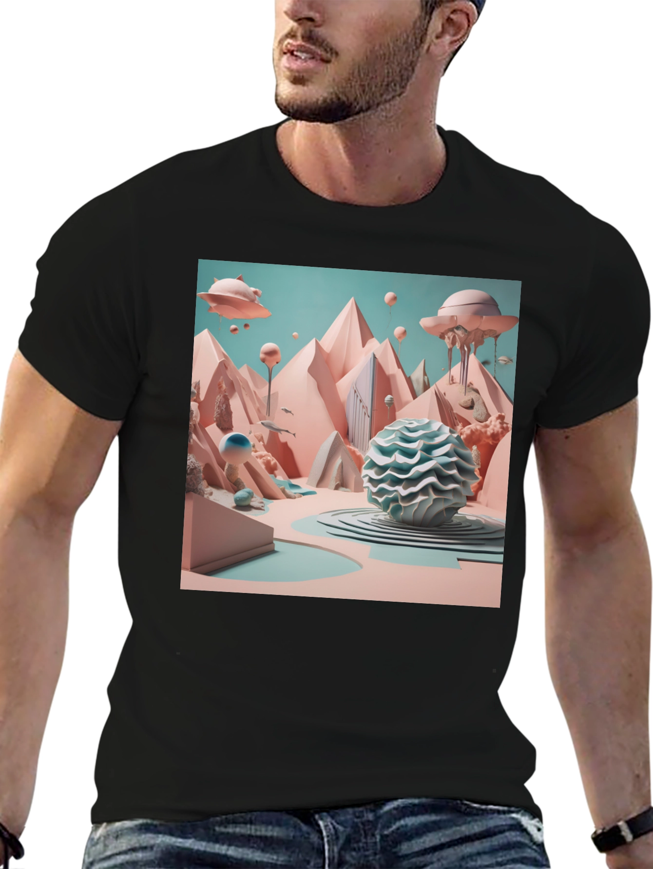 Surreal Landscape Graphic Tee - Stylish & Unique