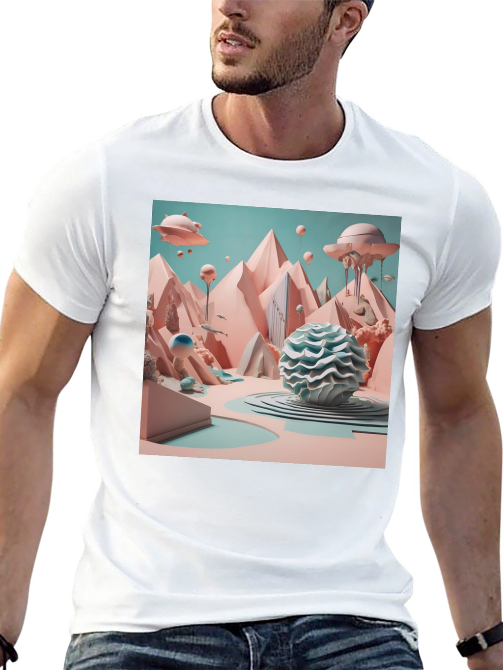Surreal Landscape Graphic Tee - Stylish & Unique