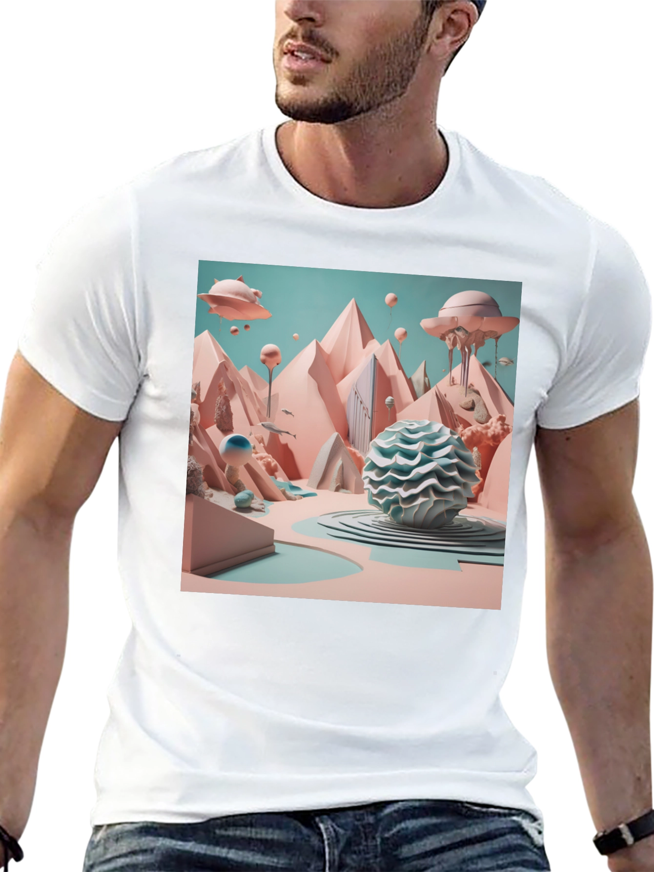Surreal Landscape Graphic Tee - Stylish & Unique