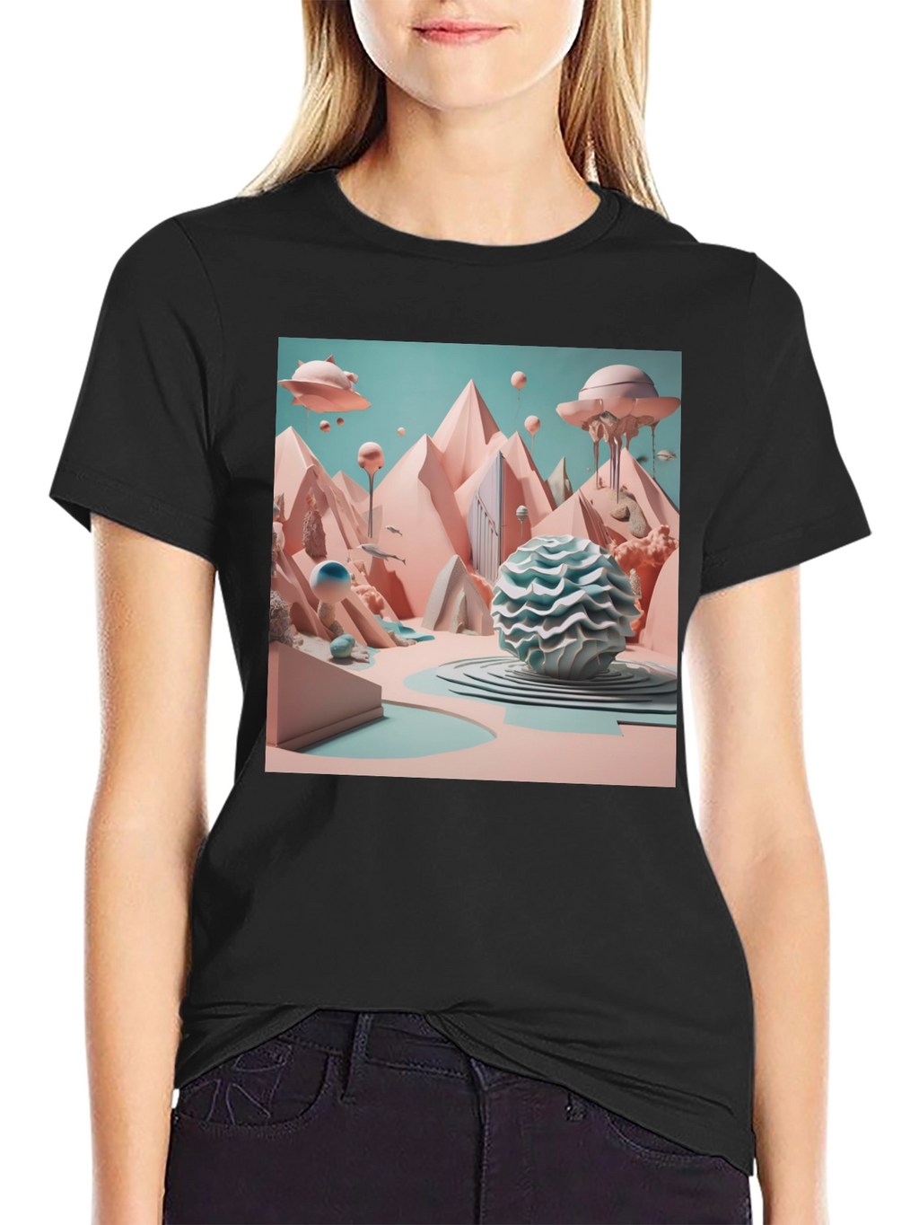 Surreal Landscape Graphic Tee - Stylish & Unique