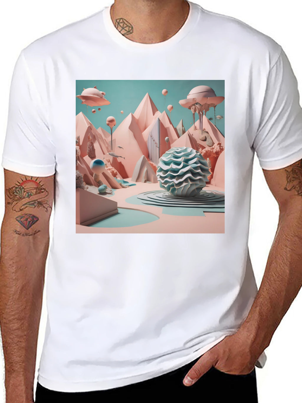 Surreal Landscape Graphic Tee - Stylish & Unique