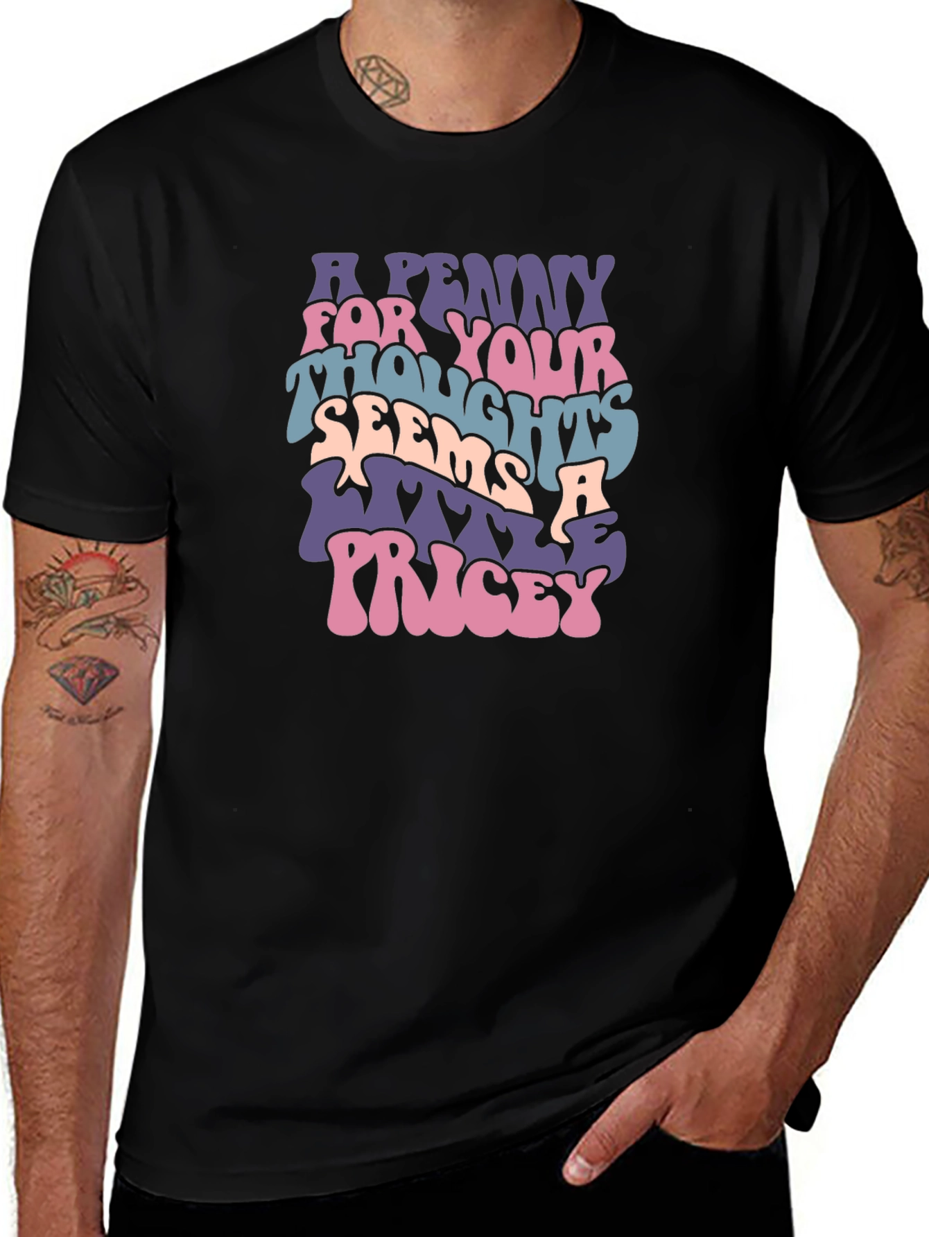 A Penny For Your Thoughts T-Shirt Funny Graphic Tee