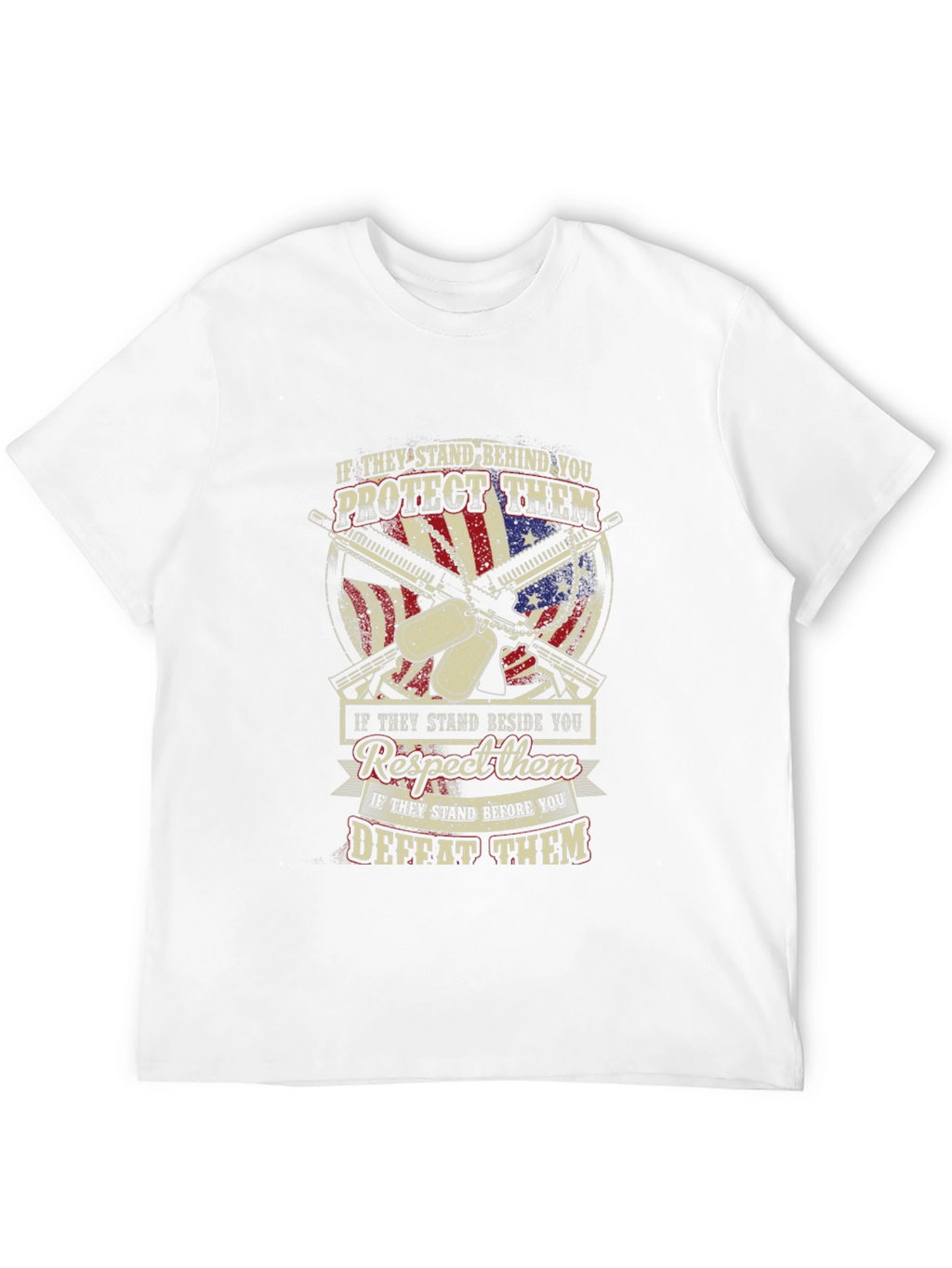 Patriotic T-Shirt: Stand Behind Protect