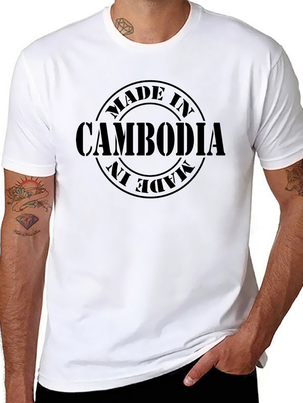 Made in Cambodia T-Shirt - Round Design