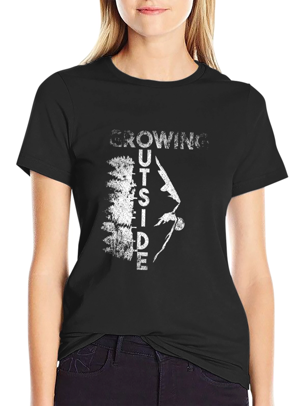 Growing Outside Black T-Shirt