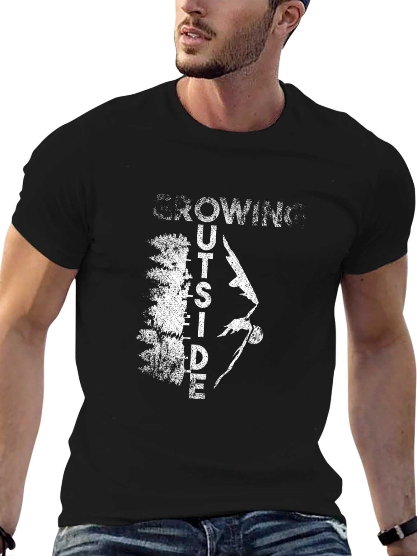Growing Outside Black T-Shirt